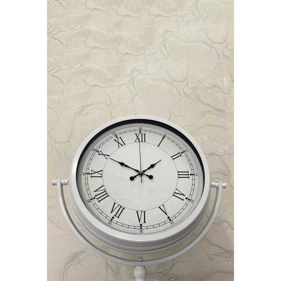 150 Cm Beyaz Metal Ayaklı Tripod Saat
